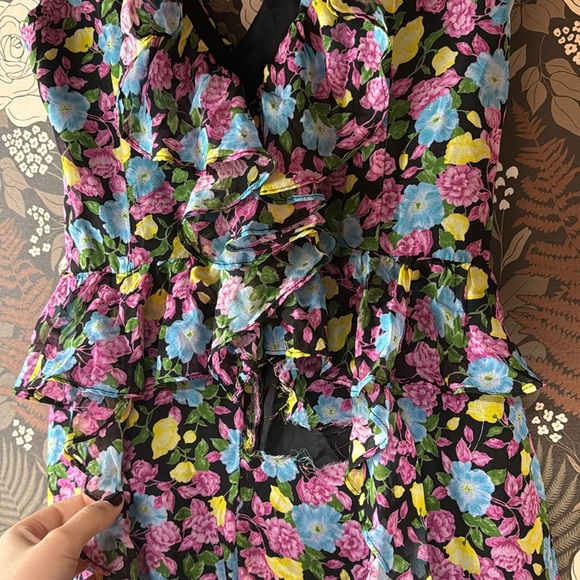 AMUR Evita Dress in Black Anemone Floral size 6 - Picture 9 of 10